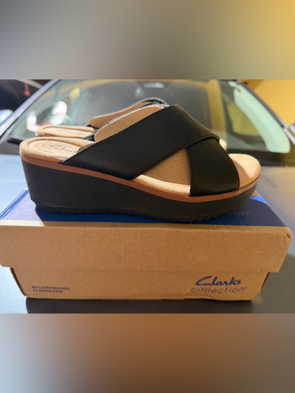 “New” Clarks WRENLY Crisscross Slide Mules size6.5